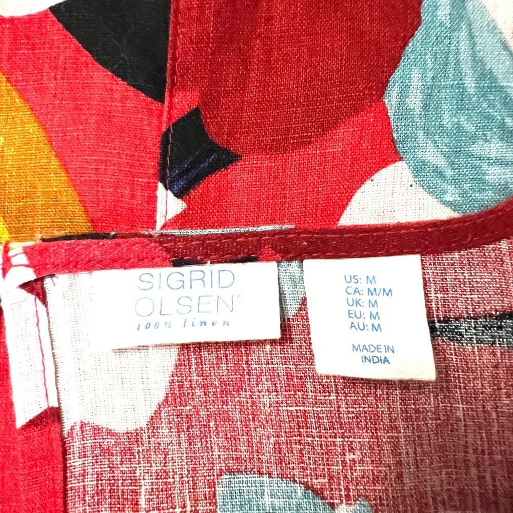 Sigrid Olsen Red Floral Dress - Picture 4 of 4